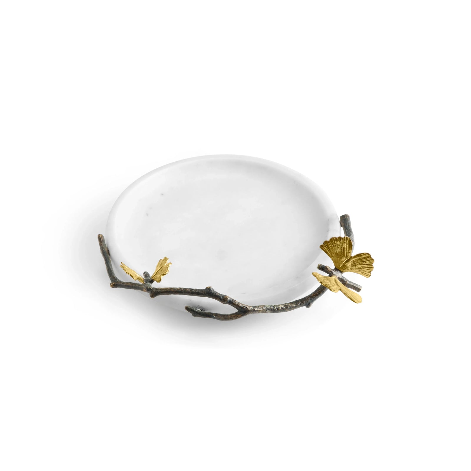 Butterfly Ginkgo Trinket Tray Marble decorative Plate