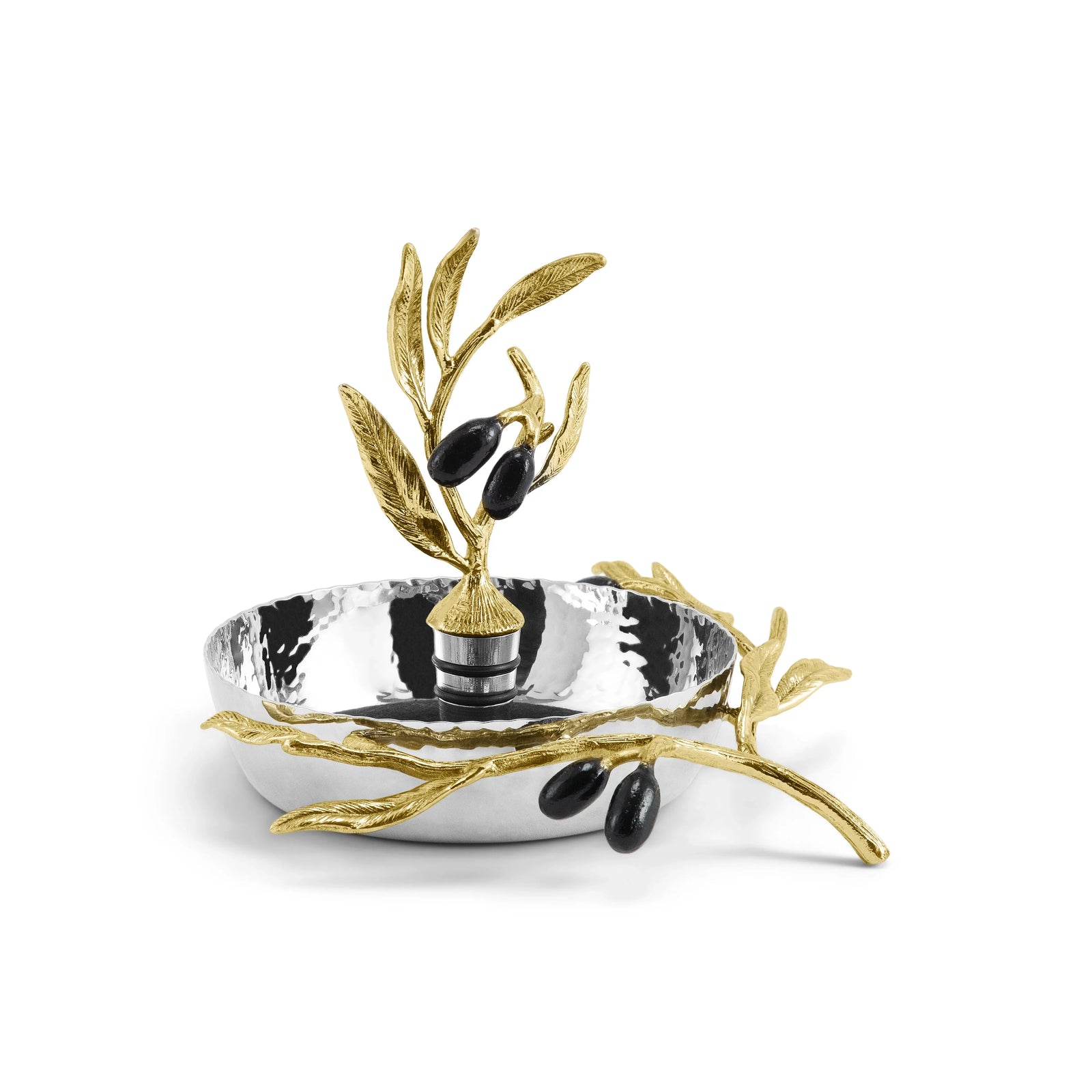 Olive Branch Wine Coaster & Stopper Set — Michael Aram — view 3 | Amier Home