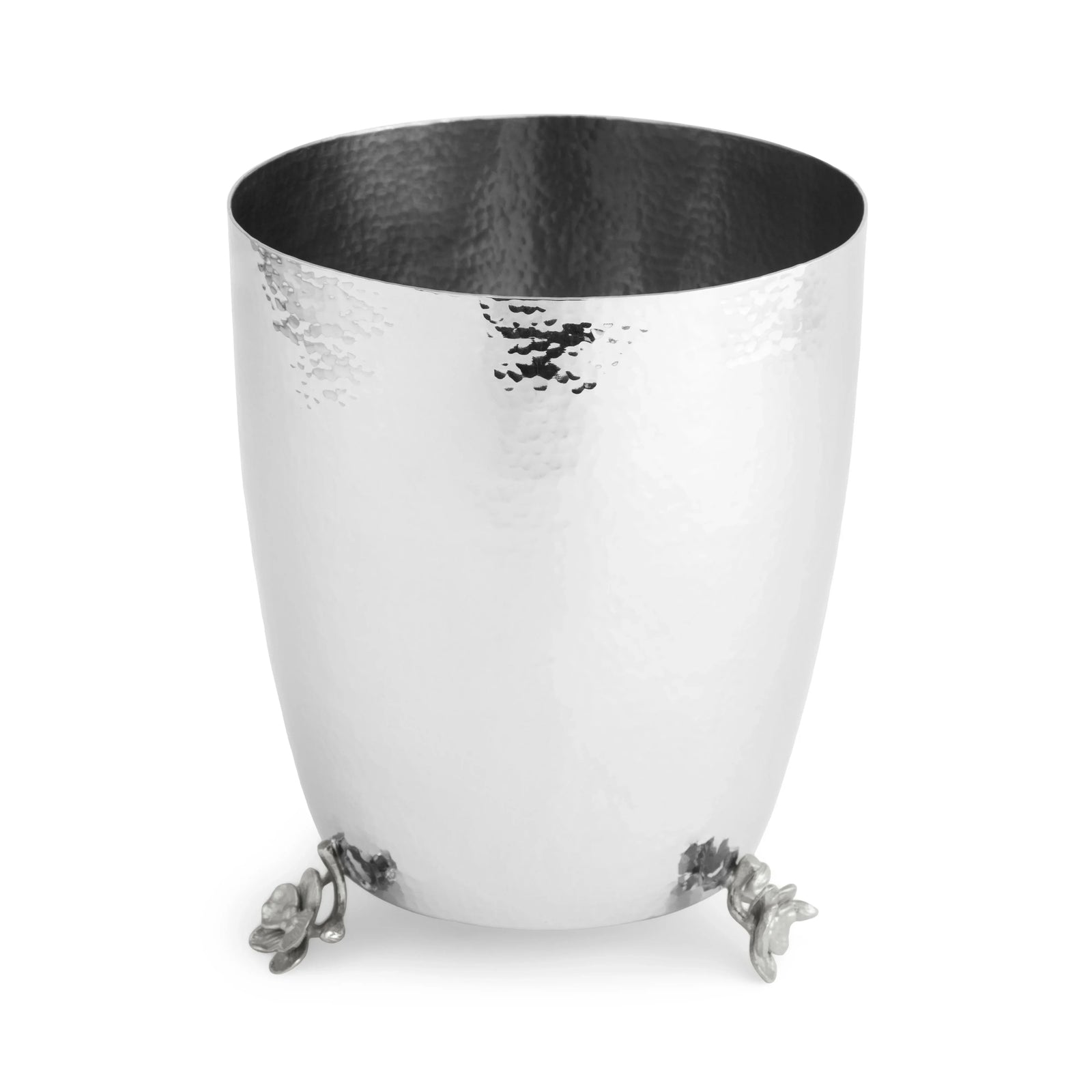 White Orchid Waste Basket Steel Bowl