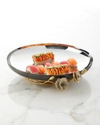 Anemone Large Footed Platter  Michael Aram - Steel bowl