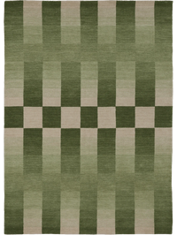Astor Rug gren and beige 100% wool