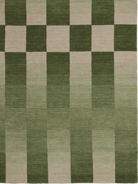 Astor Rug gren and beige 100% wool