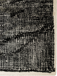 Elio Rug 100% wool black and beige