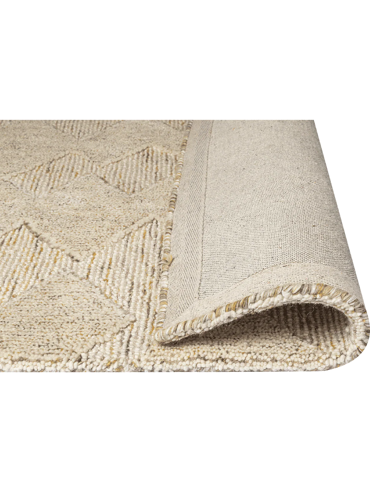 Manhattan Rug 100% wool beige texturized